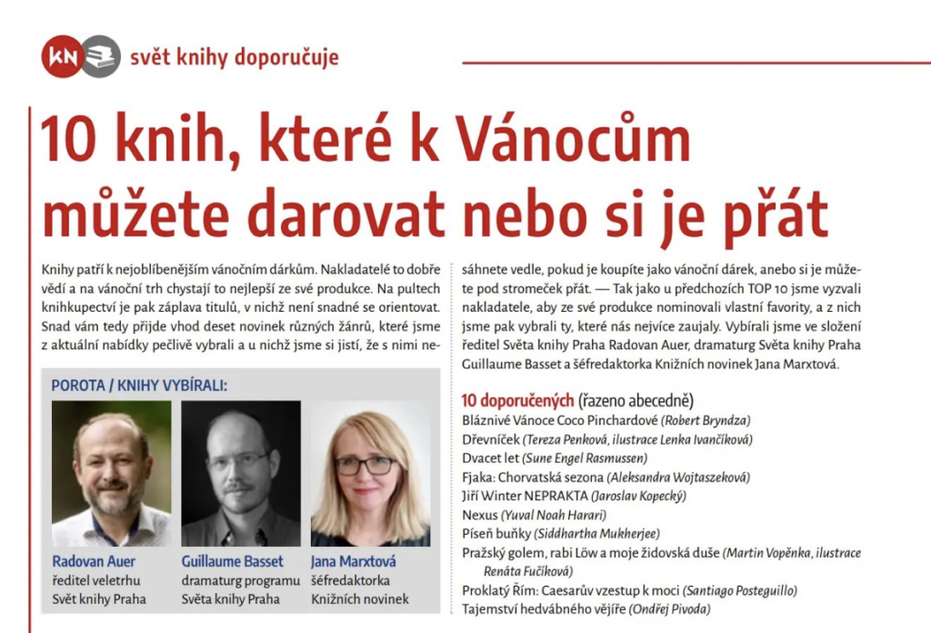 Knižní novinky 12/2025 – 10 knih, které k Vánocům můžete darovat